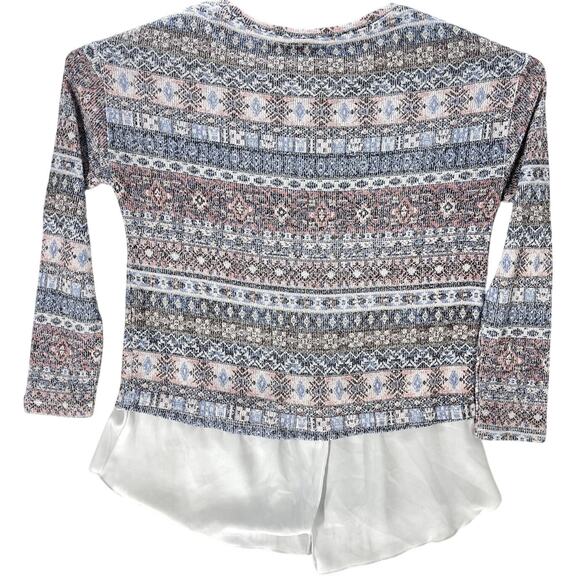 kiara Shirt Size S Blue Pink Layered Look Preppy Academia Retro Y2K Coquette - Picture 4 of 7